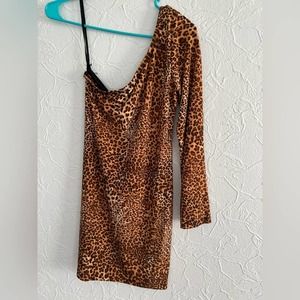 VINTAGE 90s Cheryl Creations LEOPARD Long Sleeve Made in USA Top Size M